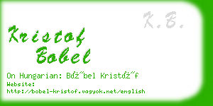 kristof bobel business card